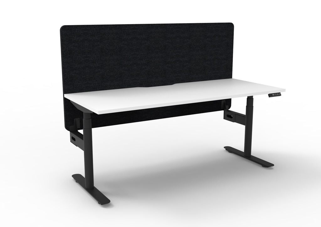 Halo+ Electric Height Adjustable Single Sided Workstation - Eco Panel Screen - configuration image