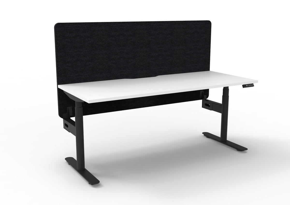 Halo+ Electric Height Adjustable Single Sided Workstation - Eco Panel Screen - configuration image