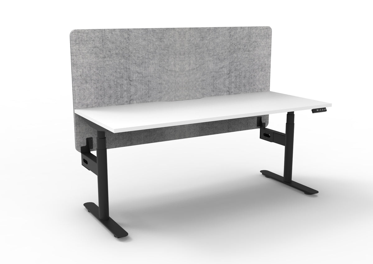Halo+ Electric Height Adjustable Single Sided Workstation - Eco Panel Screen - configuration image