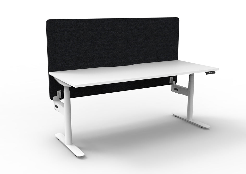 Halo+ Electric Height Adjustable Single Sided Workstation - Eco Panel Screen - configuration image