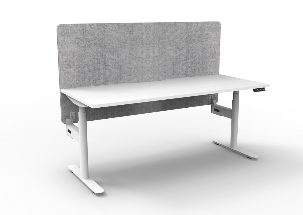 Halo+ Electric Height Adjustable Single Sided Workstation - Eco Panel Screen - configuration image