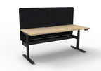 Halo+ Electric Height Adjustable Single Sided Workstation - Eco Panel Screen - configuration image