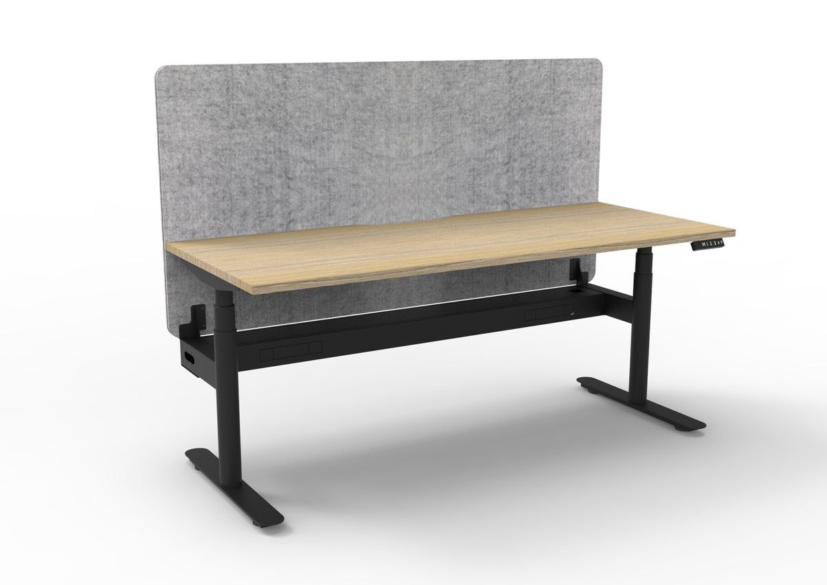 Halo+ Electric Height Adjustable Single Sided Workstation - Eco Panel Screen - configuration image