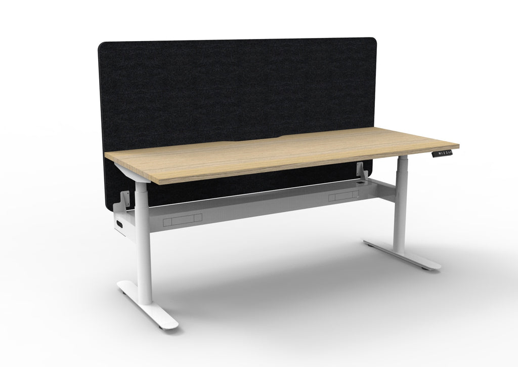 Halo+ Electric Height Adjustable Single Sided Workstation - Eco Panel Screen - configuration image