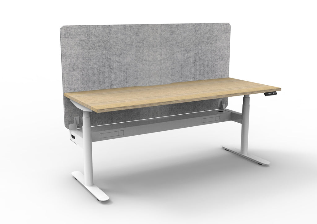 Halo+ Electric Height Adjustable Single Sided Workstation - Eco Panel Screen - configuration image