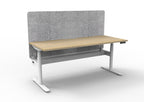 Halo+ Electric Height Adjustable Single Sided Workstation - Eco Panel Screen - configuration image