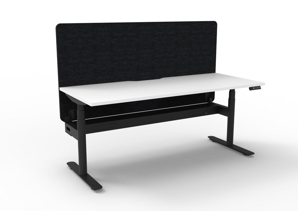 Halo+ Electric Height Adjustable Single Sided Workstation - Eco Panel Screen - configuration image