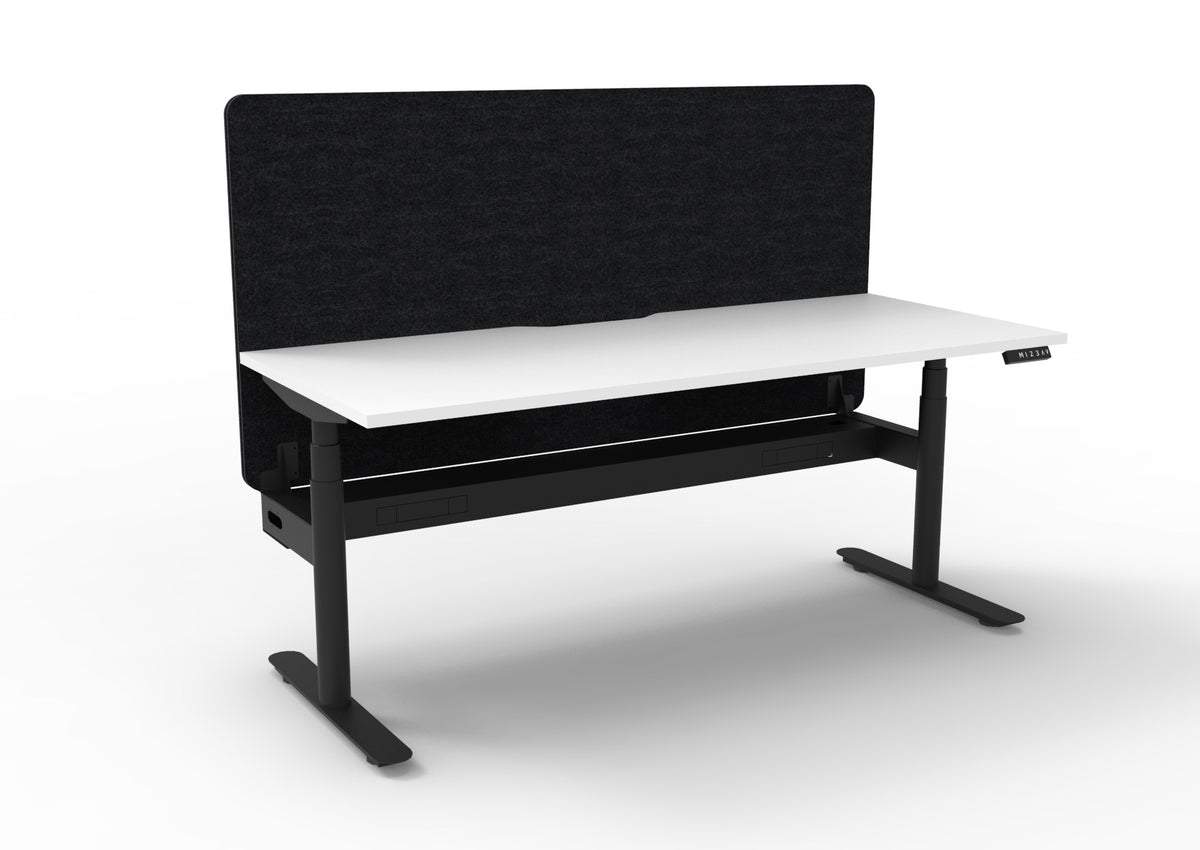 Halo+ Electric Height Adjustable Single Sided Workstation - Eco Panel Screen - configuration image