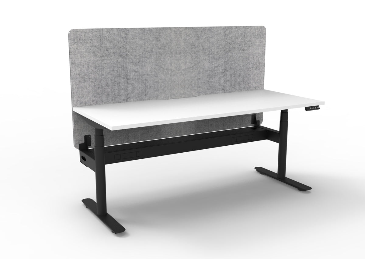 Halo+ Electric Height Adjustable Single Sided Workstation - Eco Panel Screen - configuration image