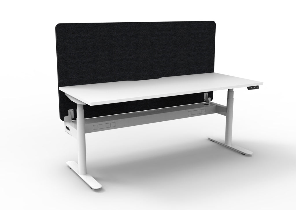 Halo+ Electric Height Adjustable Single Sided Workstation - Eco Panel Screen - configuration image