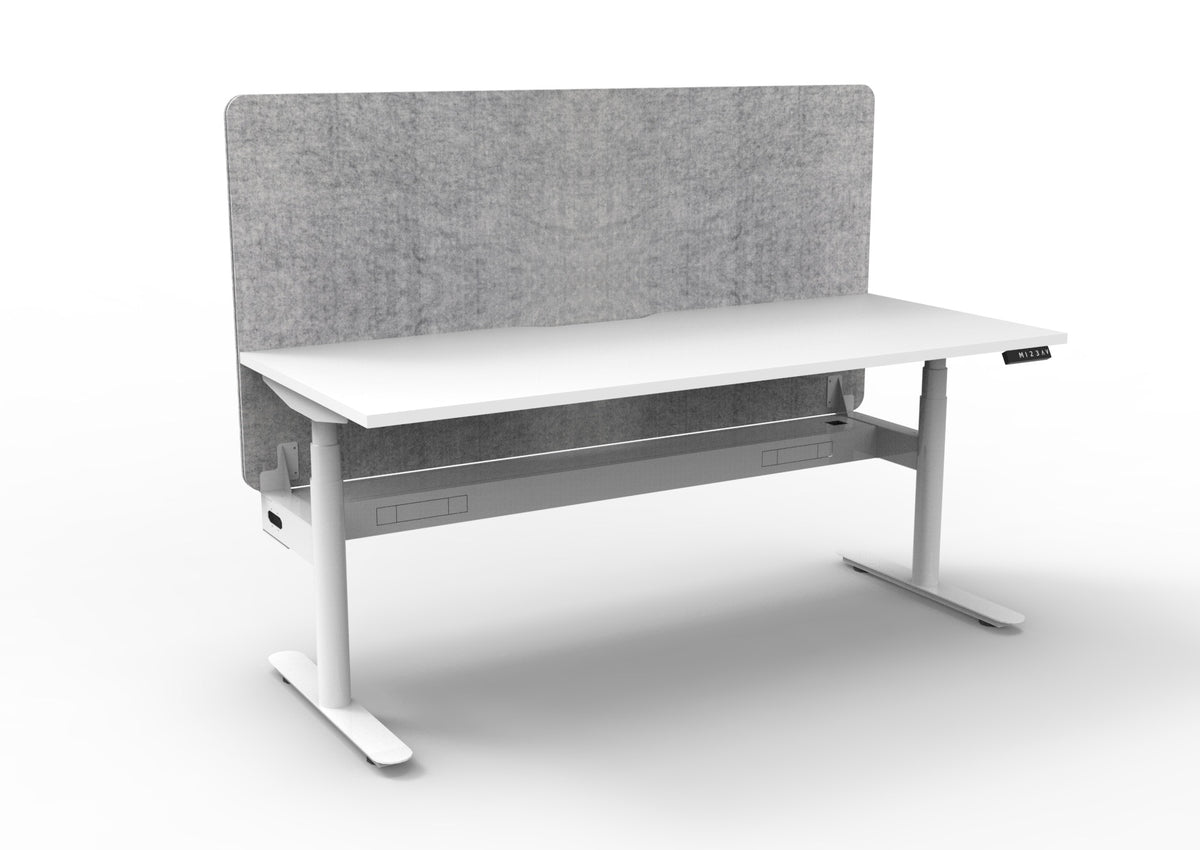 Halo+ Electric Height Adjustable Single Sided Workstation - Eco Panel Screen - configuration image