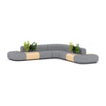 Grove Sofa Configuration 17 — Spotted Grey Wool