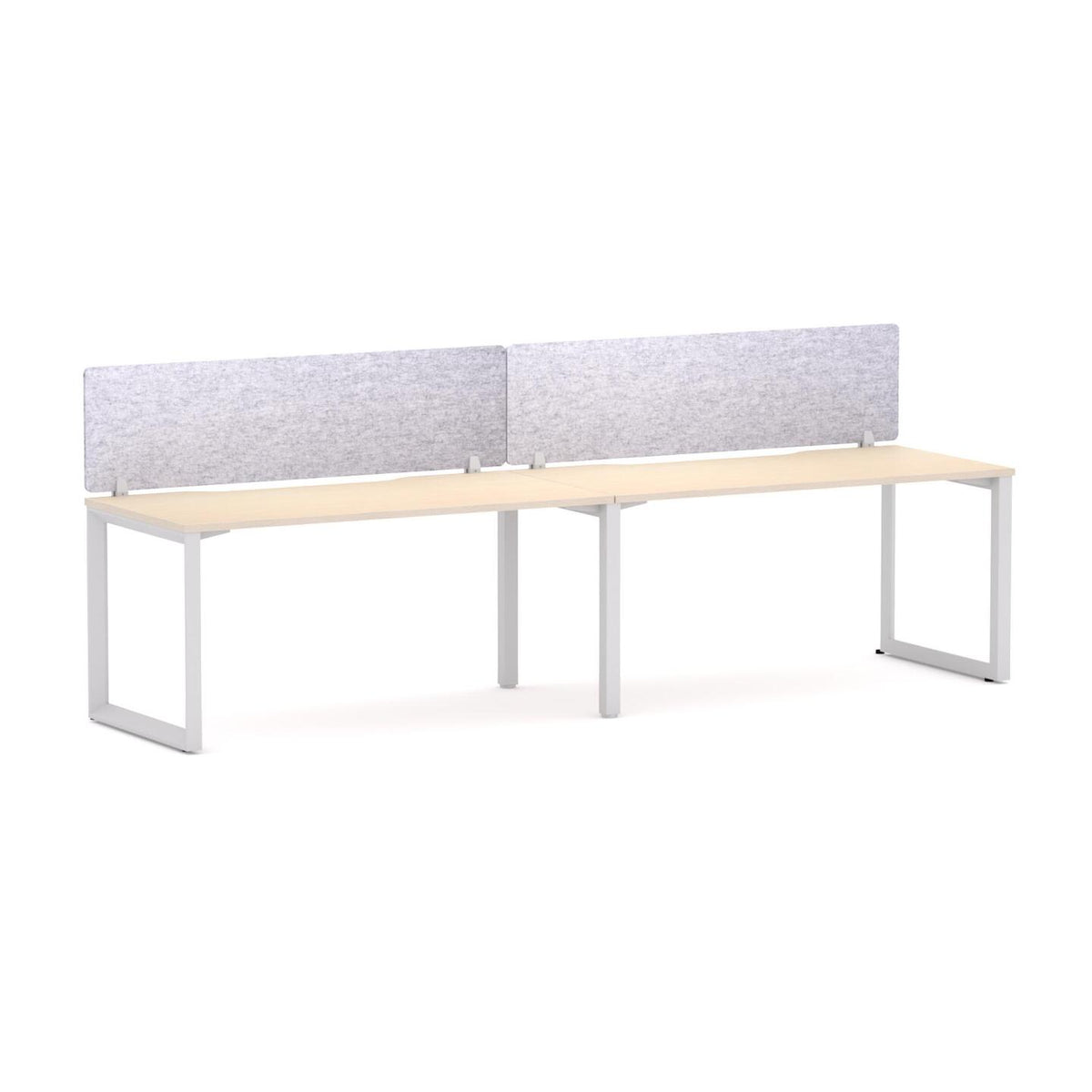 Anvil 2-User Single-Sided Workstation with AcoustiQ Screen - alternate view, size or finish; optional items may be shown