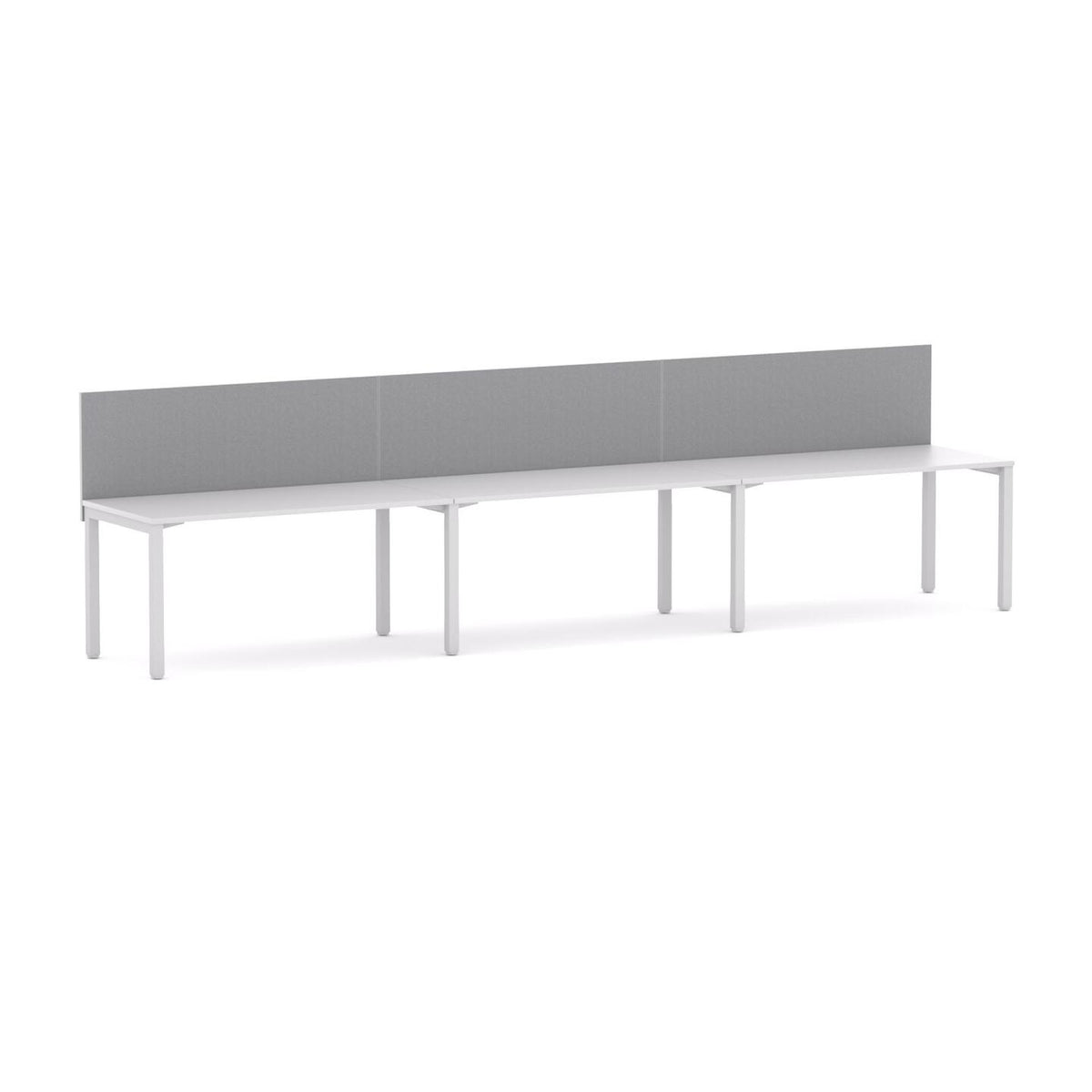 Axis 3-User Single-Sided Workstation with Edge25 Screen - alternate view, size or finish; optional items may be shown