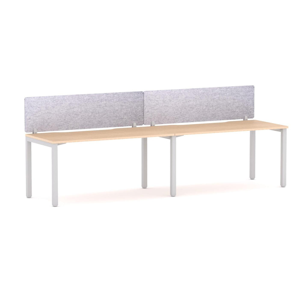 Axis 2-User Single-Sided Workstation with AcoustiQ Screen - alternate view, size or finish; optional items may be shown