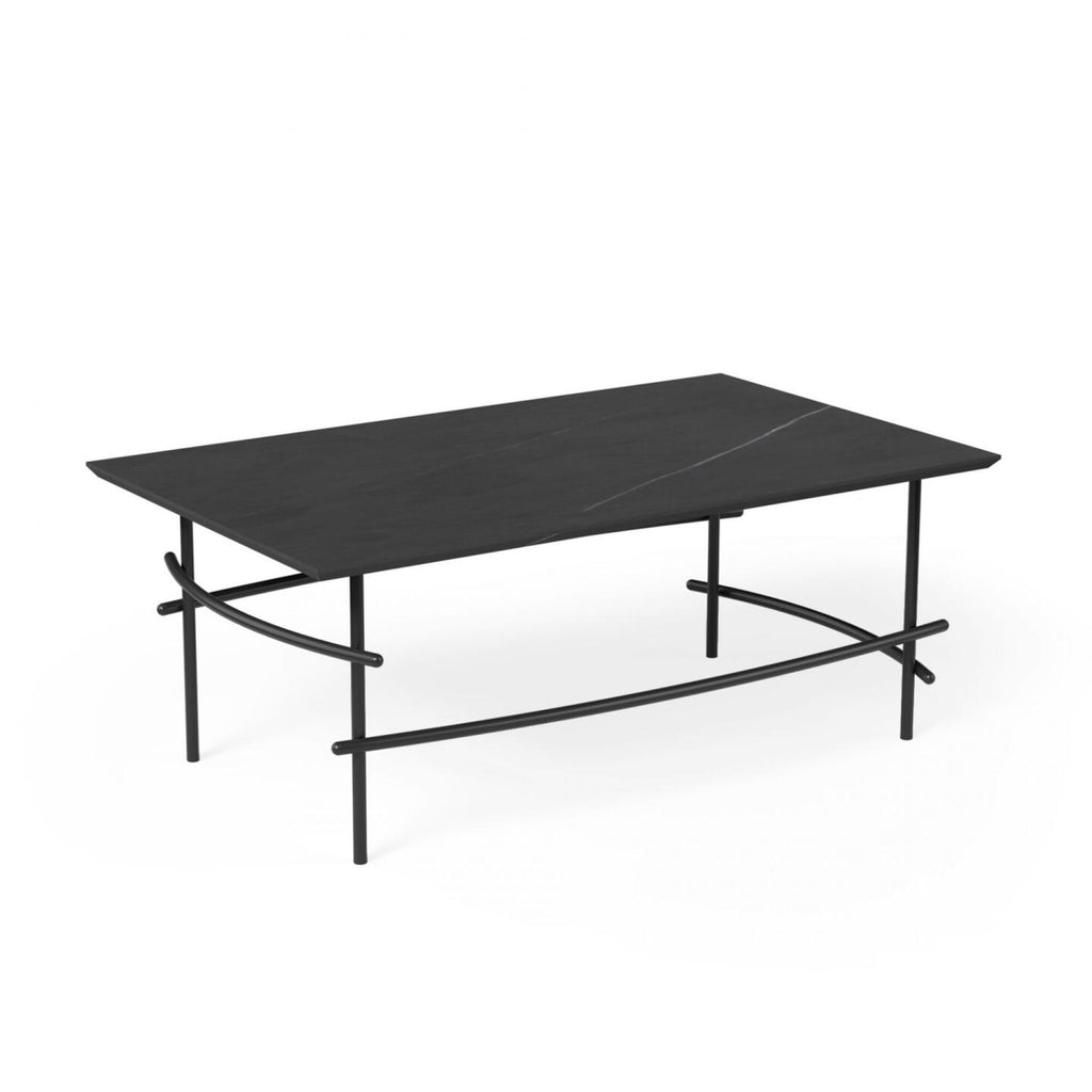 Arcos Rectangle Coffee Table — Black, Black Marble