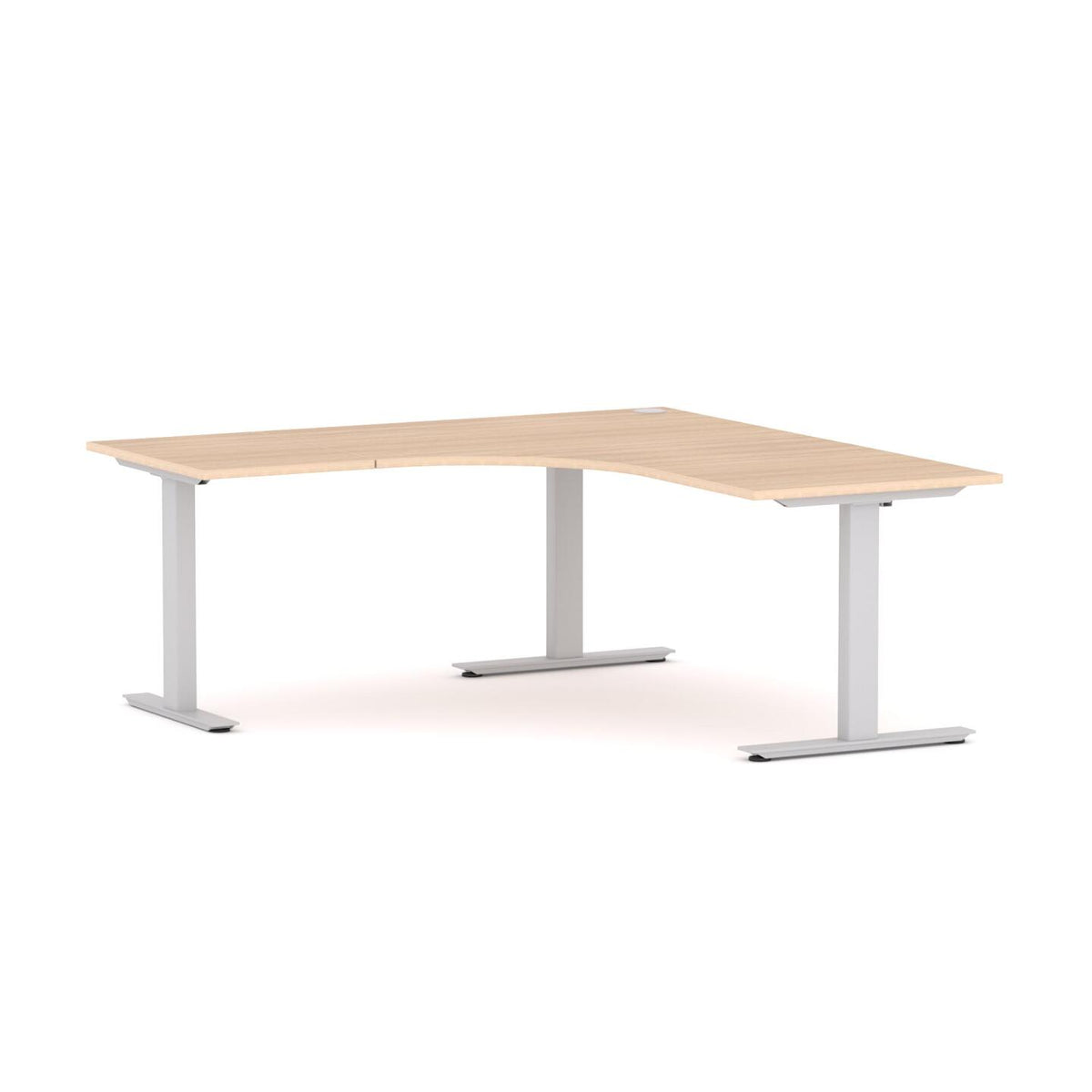 Agile Fixed Rectangle 90° Workstation - alternate view, size or finish; optional items may be shown