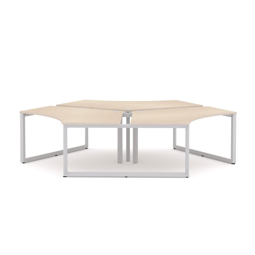 Anvil 3-User 120° Workstation - alternate view, size or finish; optional items may be shown