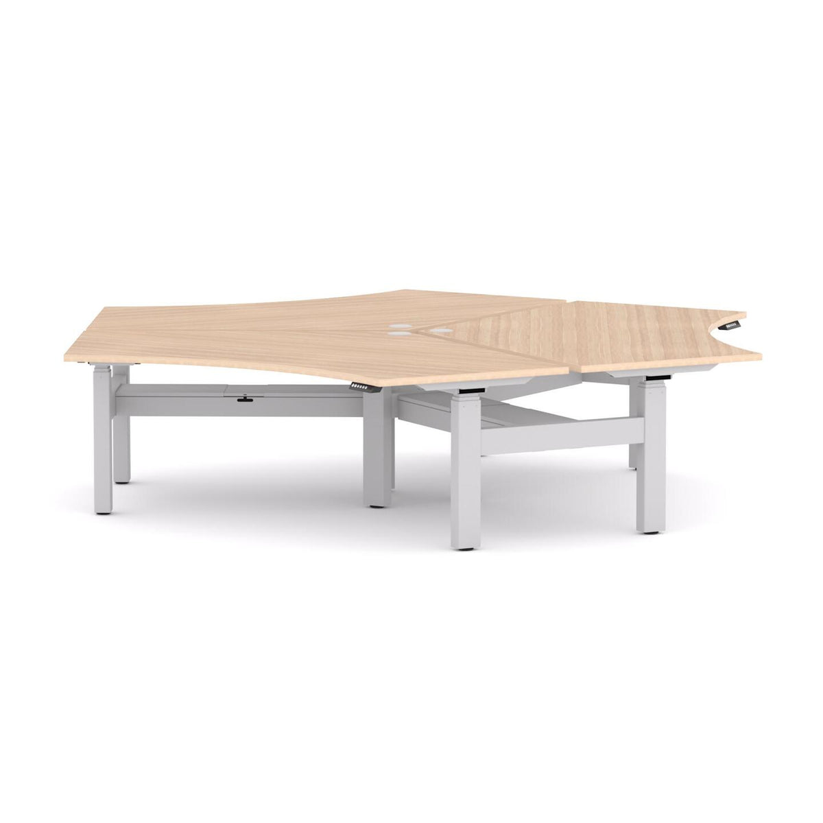 AgileMotion+ 3C/2M Electric Rectangle 3-Person 120° Workstation - alternate view, size or finish; optional items may be shown