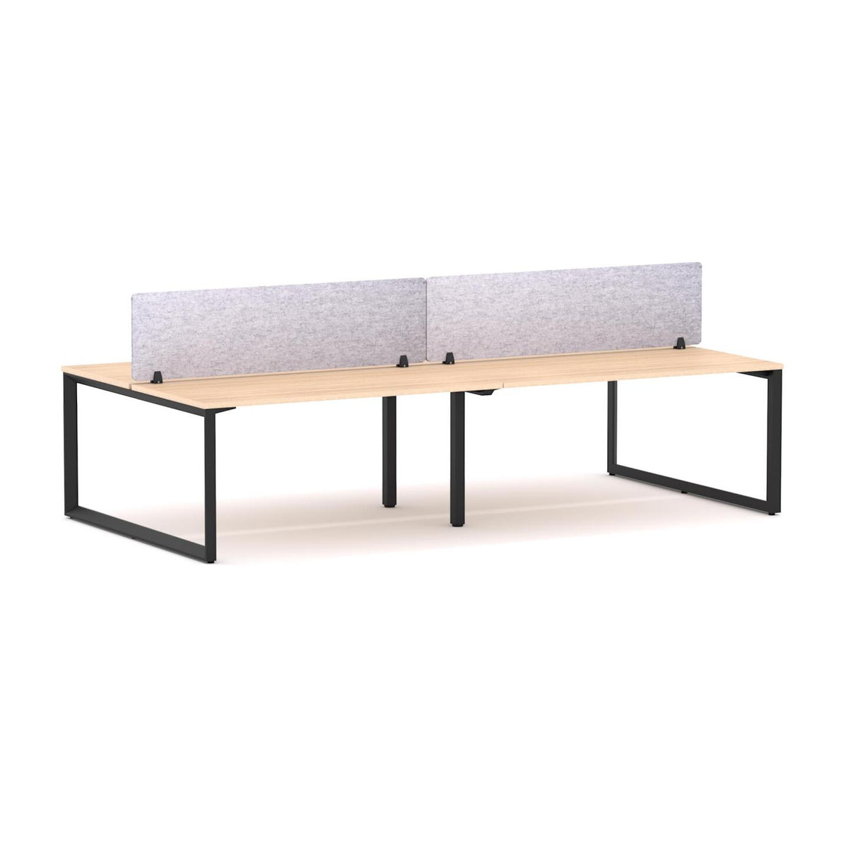 Anvil 4-User Double-Sided Workstation with AcoustiQ Screen - alternate view, size or finish; optional items may be shown