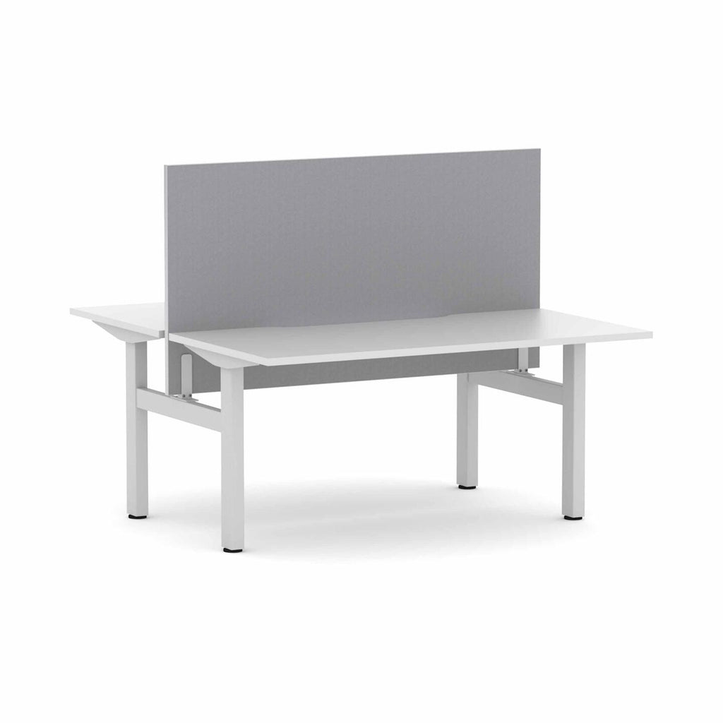 Klass Fixed 2-User Double-Sided Workstation with Edge25 Screen - alternate view, size or finish; optional items may be shown