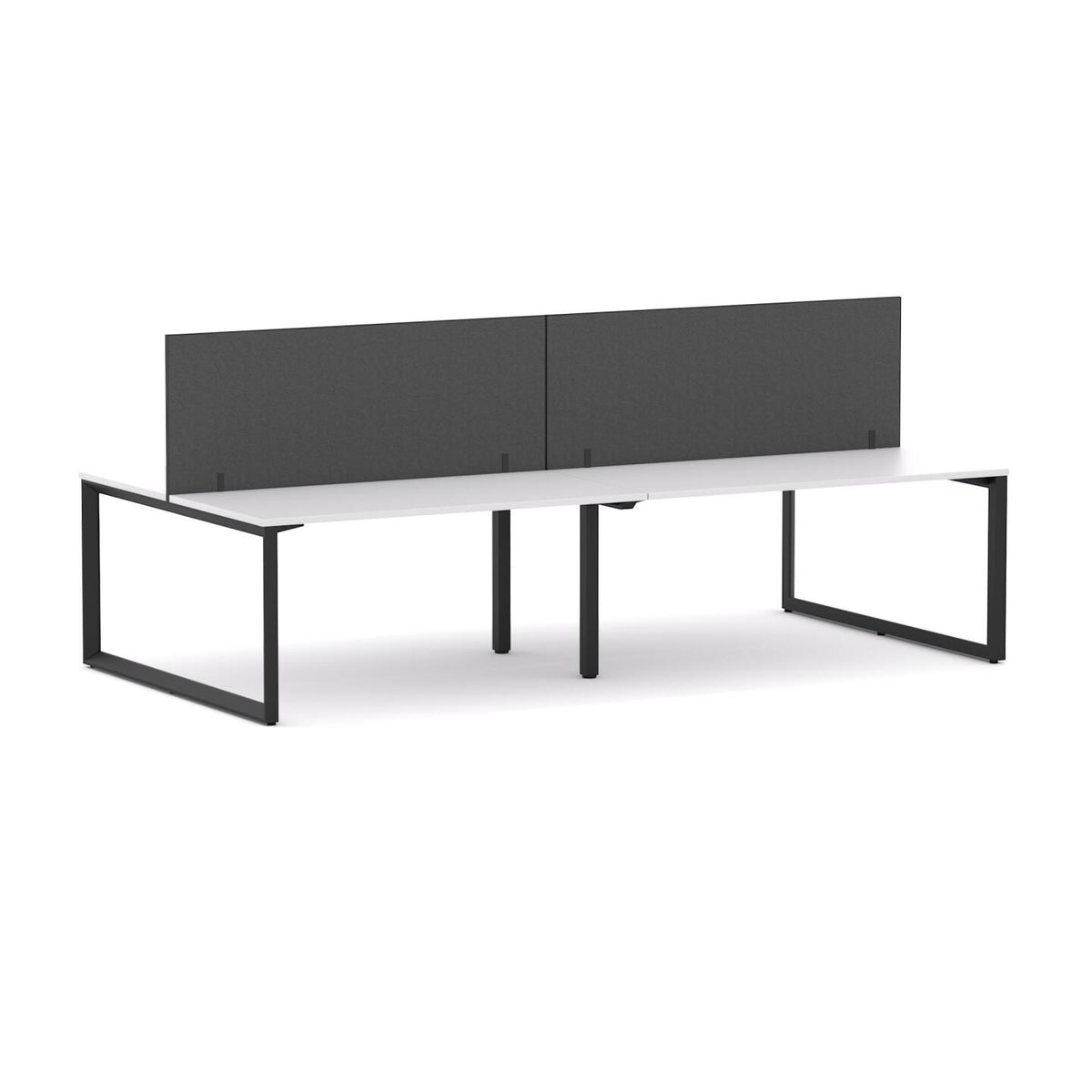 Anvil 4-User Double-Sided Workstation with Edge25 Screen - alternate view, size or finish; optional items may be shown