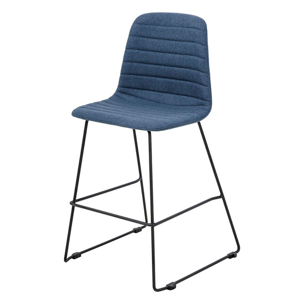 Sofia Kitchen Stool — Black, Sunday, Steel Blue #053