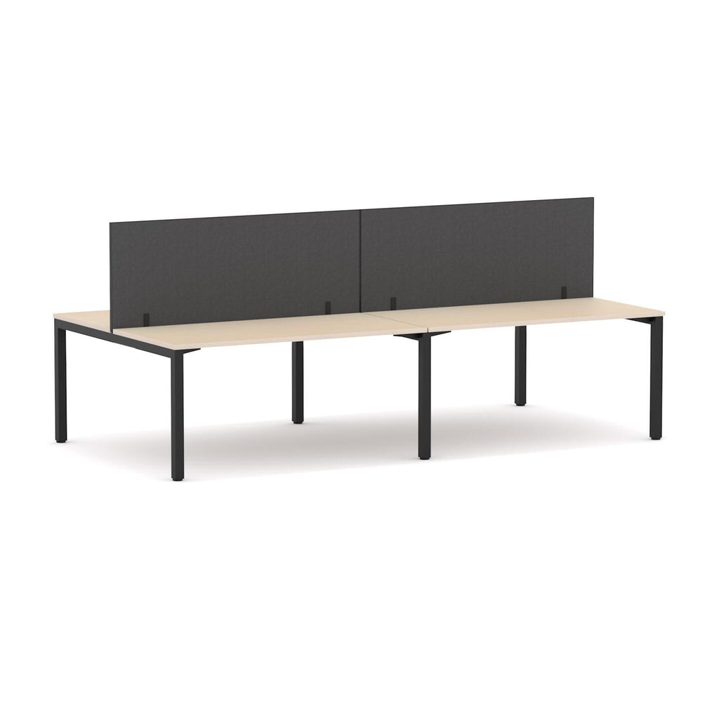 Axis 4-User Double-Sided Workstation with Edge25 Screen - alternate view, size or finish; optional items may be shown