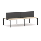 Axis 4-User Double-Sided Workstation with Edge25 Screen - alternate view, size or finish; optional items may be shown
