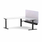 Klass 3C/2M Electric 90° Workstation with AcoustiQ Screen - alternate view, size or finish; optional items may be shown