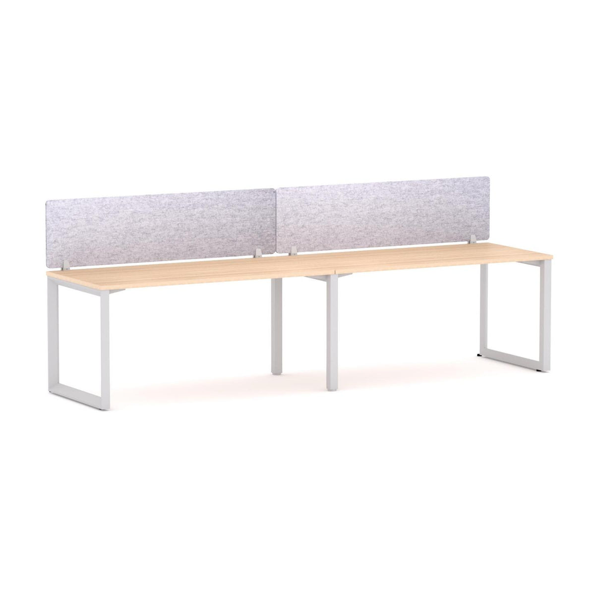 Anvil 2-User Single-Sided Workstation with AcoustiQ Screen - alternate view, size or finish; optional items may be shown