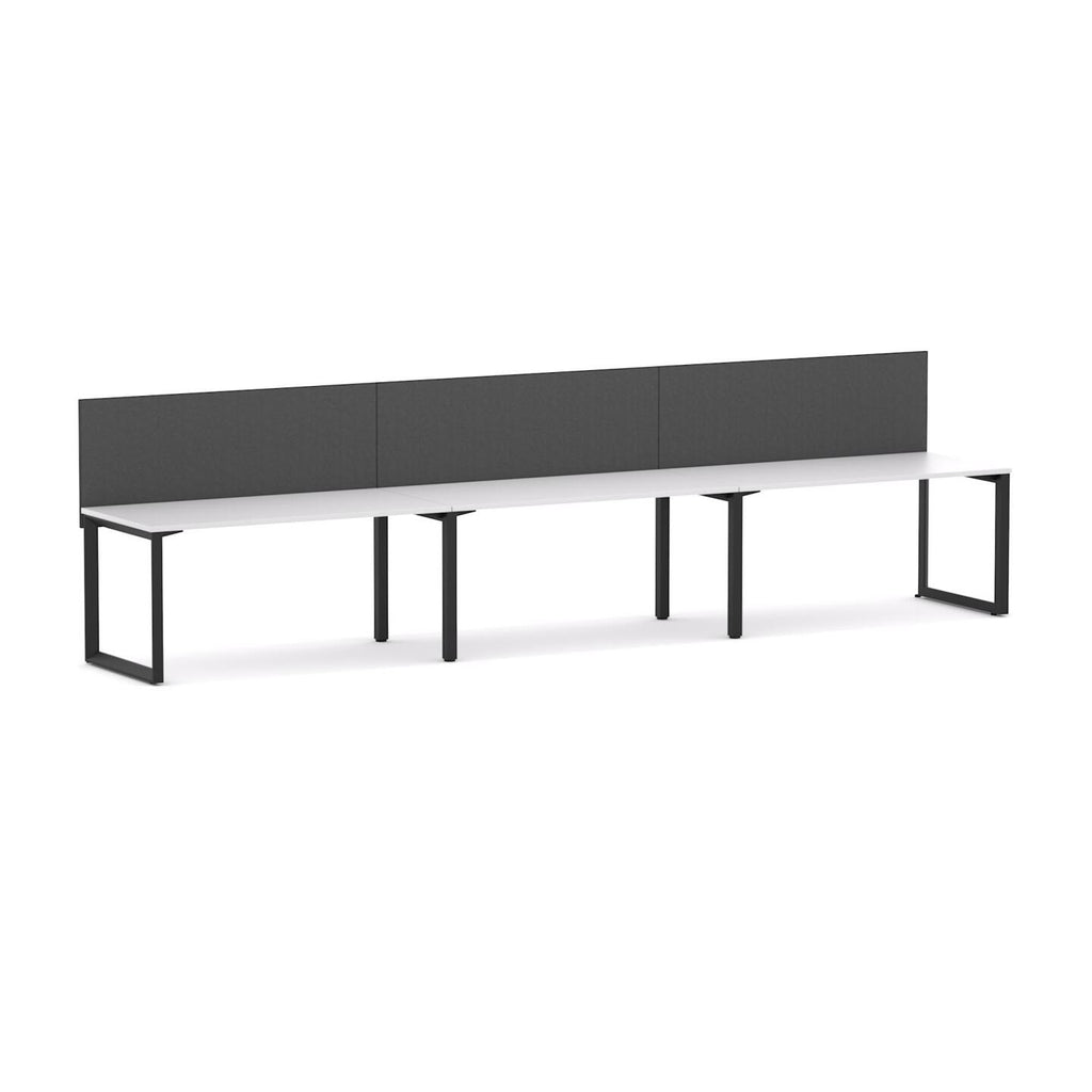Anvil 3-User Single-Sided Workstation with Edge25 Screen - alternate view, size or finish; optional items may be shown