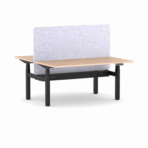 Klass 3C/2M Electric 2-User Double-Sided Workstation with AcoustiQ Screen - alternate view, size or finish; optional items may be shown